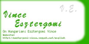 vince esztergomi business card